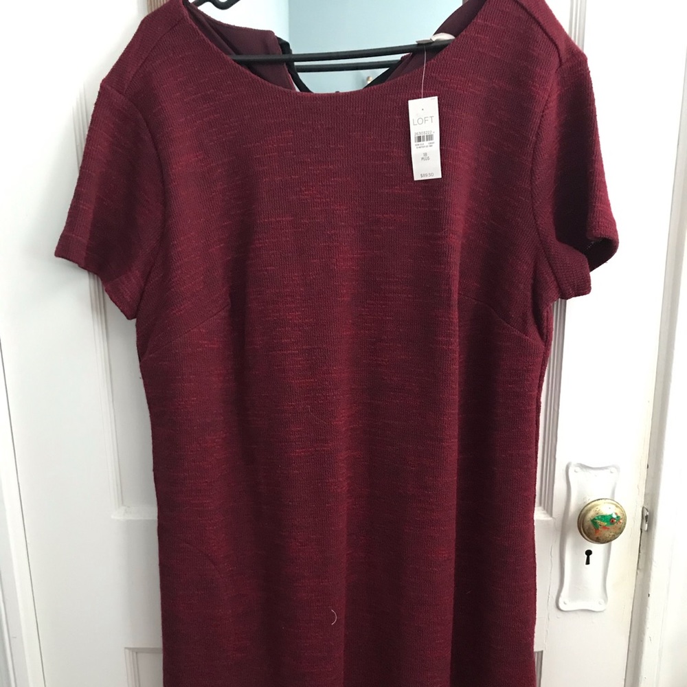 LOFT burgundy holiday party dress